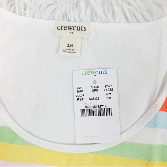 J crew girls multi-color stripe tank top - Picture 4 of 7